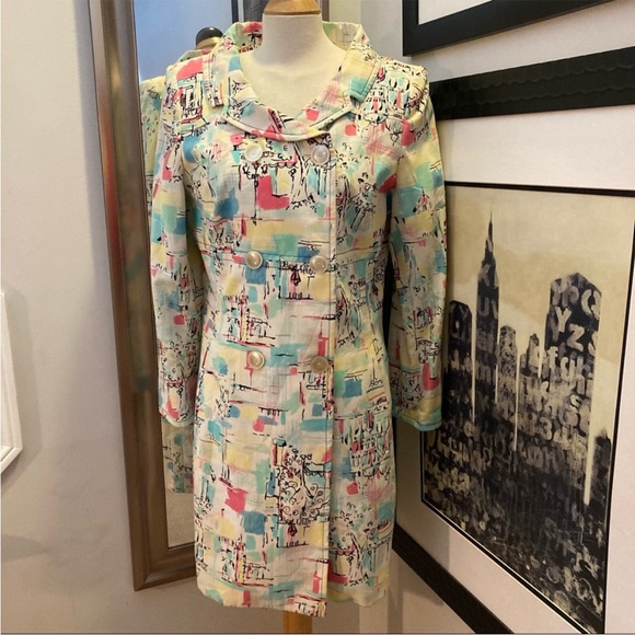 Beautiful vintage pastel double breasted jacket - Picture 4 of 10